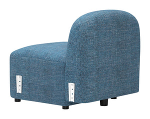 Cleo Modular Middle Chair Textured Polyester Upholstery Contemporary Living Room Seating