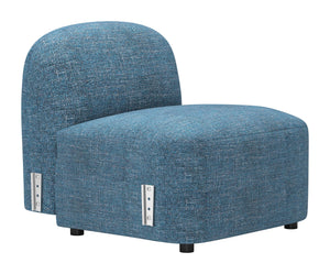 Cleo Modular Middle Chair Textured Polyester Upholstery Contemporary Living Room Seating