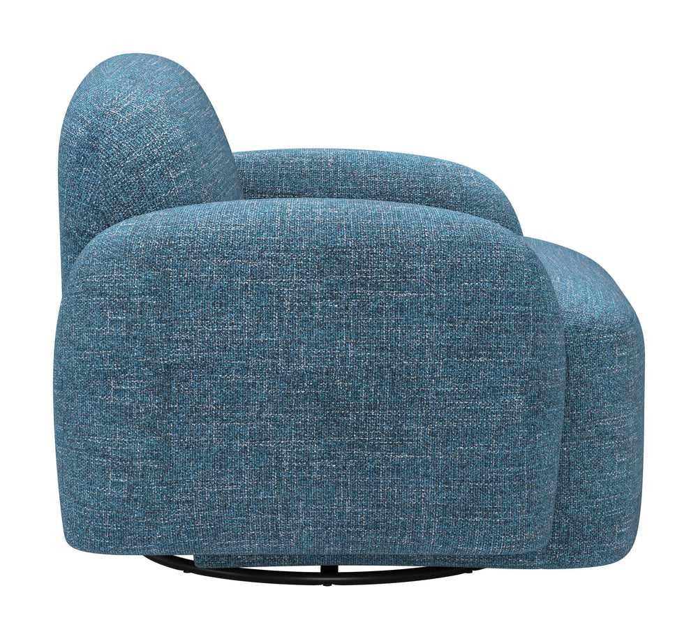 Zuo Modern Cleo Swivel Accent Chair Textured Polyester Upholstery Modern Lounge Seating 110888