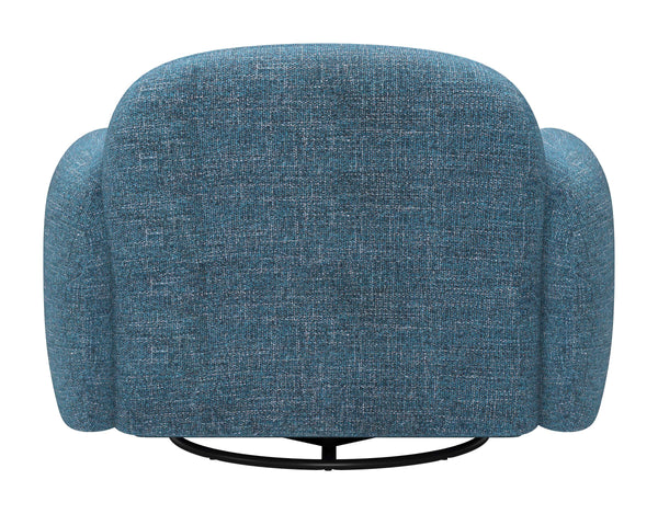 Cleo Swivel Accent Chair Textured Polyester Upholstery Modern Lounge Seating