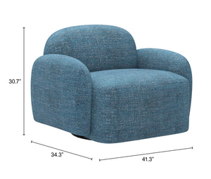 Cleo Swivel Accent Chair Textured Polyester Upholstery Modern Lounge Seating