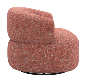 Venezia Swivel Accent Chair Textured Polyester Upholstery 360 Degree Base Living Room