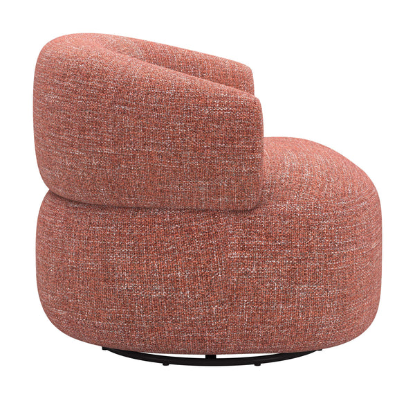 Venezia Swivel Accent Chair Textured Polyester Upholstery 360 Degree Base Living Room