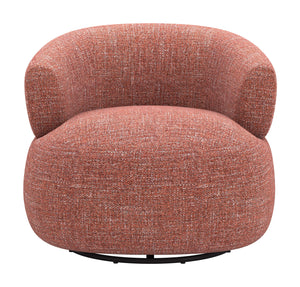 Venezia Swivel Accent Chair Textured Polyester Upholstery 360 Degree Base Living Room