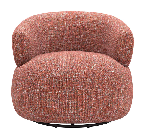 Venezia Swivel Accent Chair Textured Polyester Upholstery 360 Degree Base Living Room