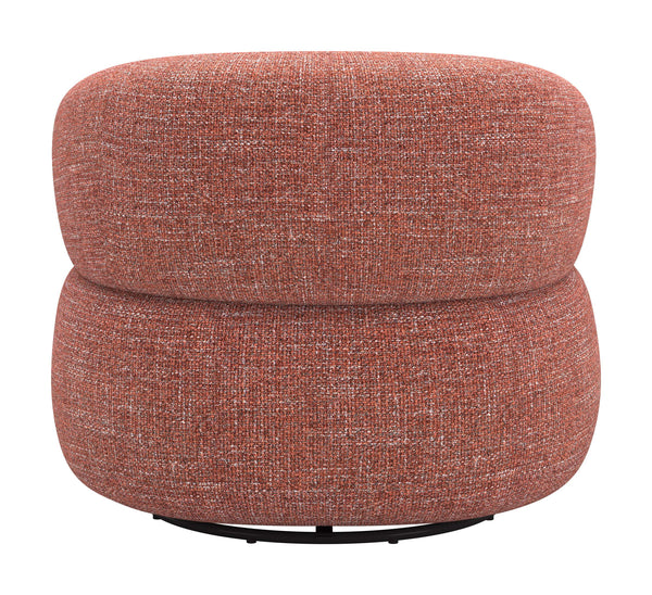 Venezia Swivel Accent Chair Textured Polyester Upholstery 360 Degree Base Living Room