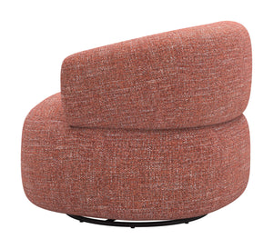 Venezia Swivel Accent Chair Textured Polyester Upholstery 360 Degree Base Living Room