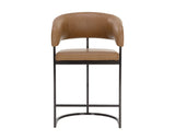 Marris Counter Stool - Gunmetal - Milliken Cognac 110907 Sunpan