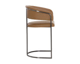 Marris Counter Stool - Gunmetal - Milliken Cognac 110907 Sunpan