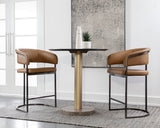 Marris Counter Stool - Gunmetal - Milliken Cognac 110907 Sunpan