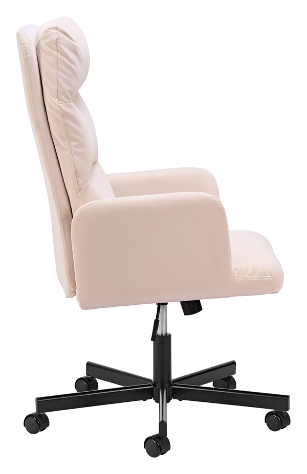 Sable Faux Leather Office Chair with Swivel Base and Adjustable Height for Modern Workspaces