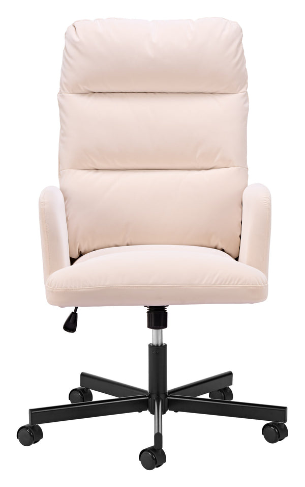 Sable Faux Leather Office Chair with Swivel Base and Adjustable Height for Modern Workspaces