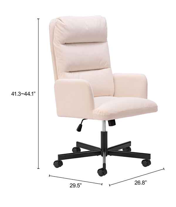 Sable Faux Leather Office Chair with Swivel Base and Adjustable Height for Modern Workspaces