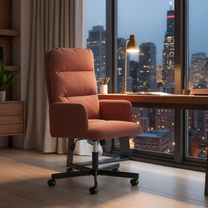 Sable Faux Leather Office Chair with Swivel Base and Adjustable Height for Modern Workspaces