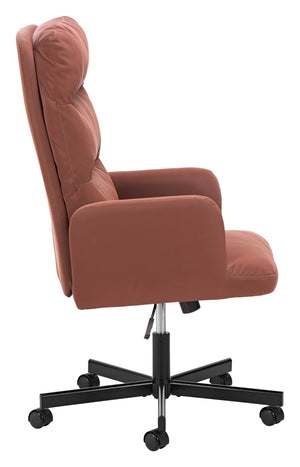 Sable Faux Leather Office Chair with Swivel Base and Adjustable Height for Modern Workspaces