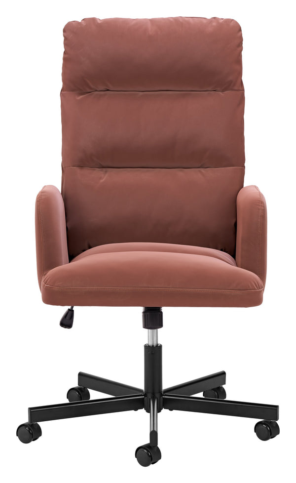 Sable Faux Leather Office Chair with Swivel Base and Adjustable Height for Modern Workspaces
