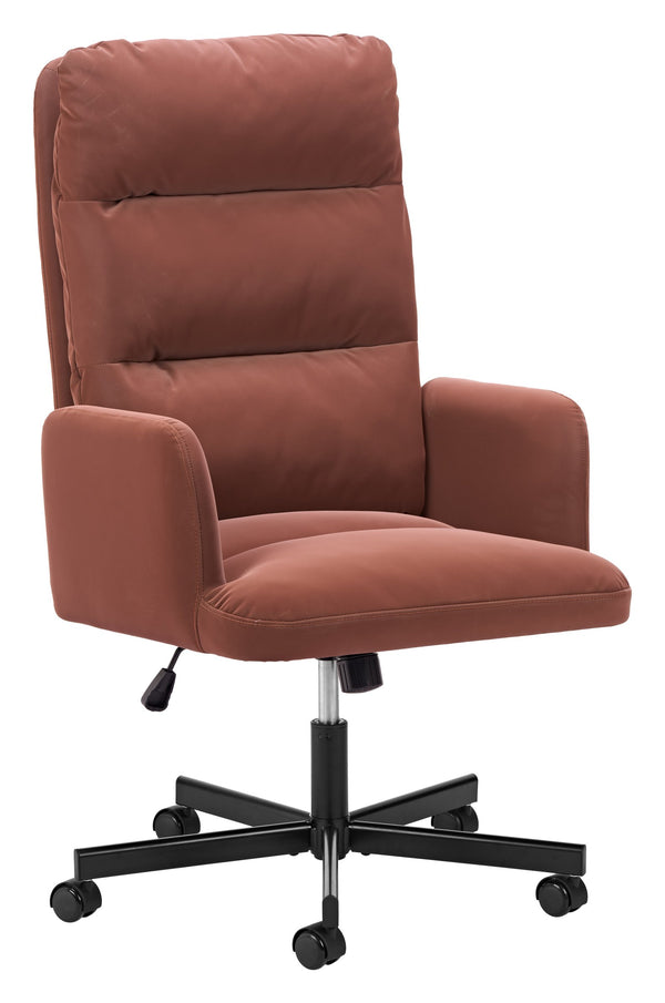 Sable Faux Leather Office Chair with Swivel Base and Adjustable Height for Modern Workspaces