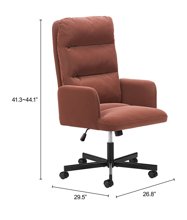 Sable Faux Leather Office Chair with Swivel Base and Adjustable Height for Modern Workspaces