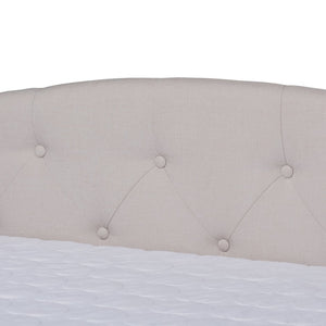 Baxton Studio Baxton Studio Becker Elegant Upholstered Daybed with Trundle - Chic Beige Fabric & Modern Design Full Becker-Beige-Daybed-F/T
