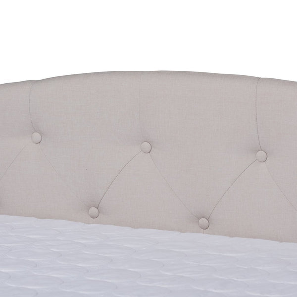 Baxton Studio Baxton Studio Becker Elegant Upholstered Daybed with Trundle - Chic Beige Fabric & Modern Design Full Becker-Beige-Daybed-F/T