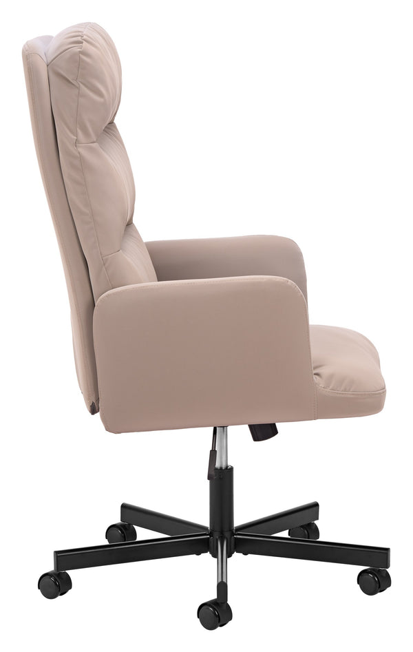 Sable Faux Leather Office Chair with Swivel Base and Adjustable Height for Modern Workspaces