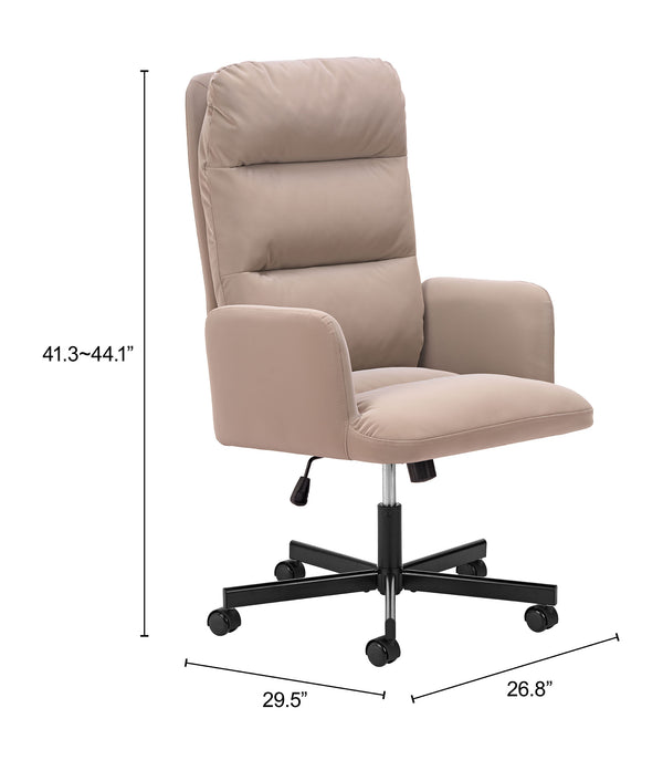 Sable Faux Leather Office Chair with Swivel Base and Adjustable Height for Modern Workspaces