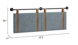 Zeva Wall Mounted Queen Headboard Padded Upholstered Modern Bedroom Accent