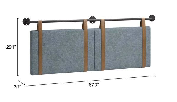 Zeva Wall Mounted Queen Headboard Padded Upholstered Modern Bedroom Accent