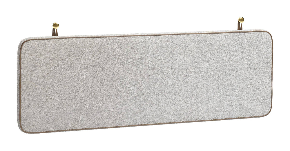 Zuo Modern Bela Wall Mounted Queen Headboard Shearling Upholstered Floating Minimalist Bedroom 110912