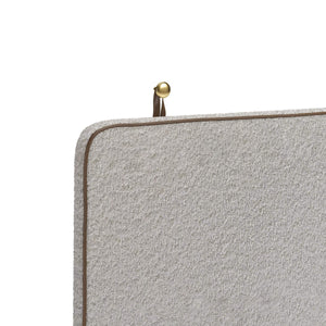 Bela Wall Mounted Queen Headboard Shearling Upholstered Floating Minimalist Bedroom