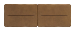 Cove Wall Mounted Queen Headboard Faux Leather Padded Art Deco Bedroom Accent
