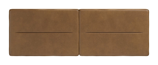 Cove Wall Mounted Queen Headboard Faux Leather Padded Art Deco Bedroom Accent