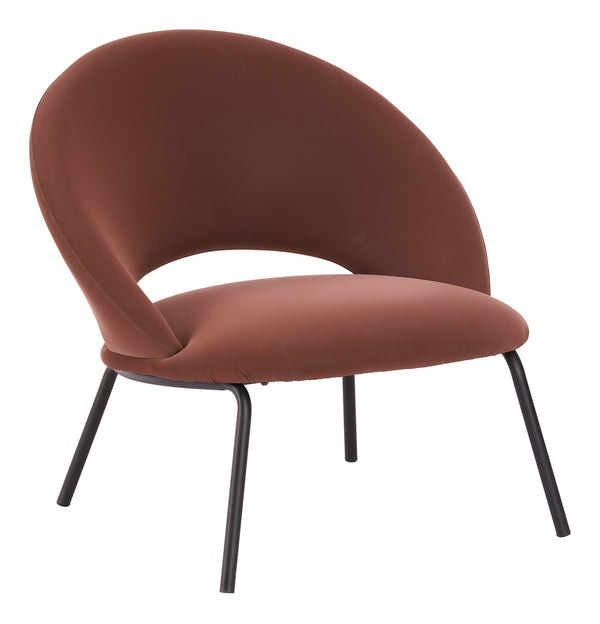Zuo Modern Zurich Faux Leather Accent Chair Art Deco Style for Living Room or Lounge 110918