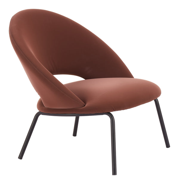 Zurich Faux Leather Accent Chair Art Deco Style for Living Room or Lounge