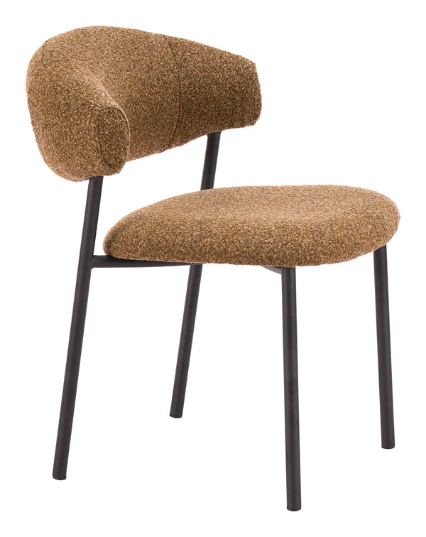 Seville Shearling Upholstered Dining Chairs Stackable Plywood Frame Art Deco Modern Seating Set