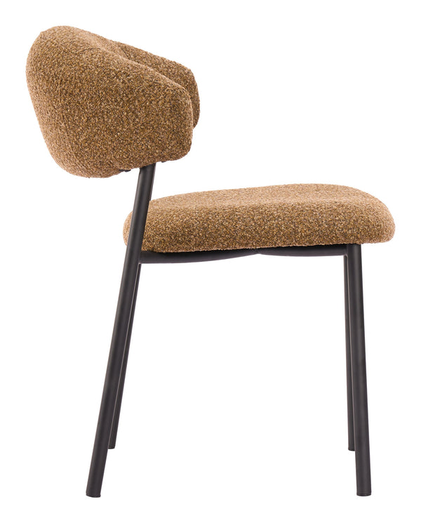 Seville Shearling Upholstered Dining Chairs Stackable Plywood Frame Art Deco Modern Seating Set