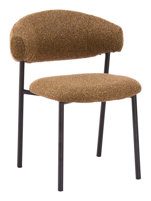 Seville Shearling Upholstered Dining Chairs Stackable Plywood Frame Art Deco Modern Seating Set