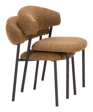 Seville Shearling Upholstered Dining Chairs Stackable Plywood Frame Art Deco Modern Seating Set