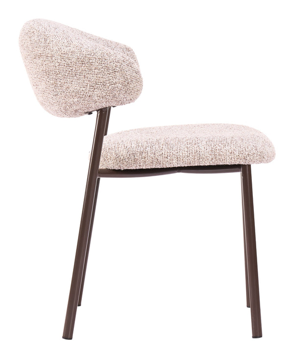 Seville Shearling Upholstered Dining Chairs Stackable Plywood Frame Art Deco Modern Seating Set