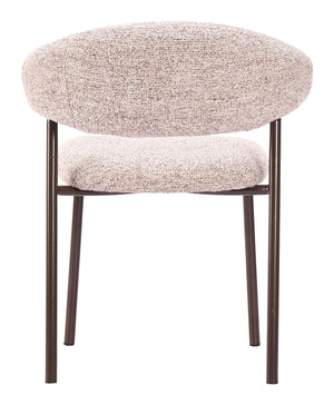 Seville Shearling Upholstered Dining Chairs Stackable Plywood Frame Art Deco Modern Seating Set