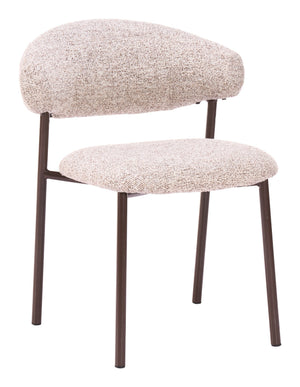 Seville Shearling Upholstered Dining Chairs Stackable Plywood Frame Art Deco Modern Seating Set