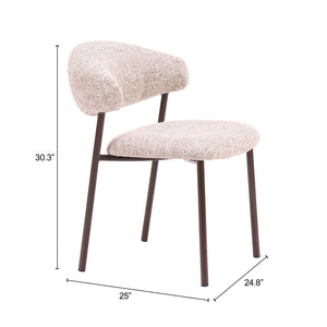 Seville Shearling Upholstered Dining Chairs Stackable Plywood Frame Art Deco Modern Seating Set