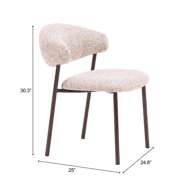 Seville Shearling Upholstered Dining Chairs Stackable Plywood Frame Art Deco Modern Seating Set