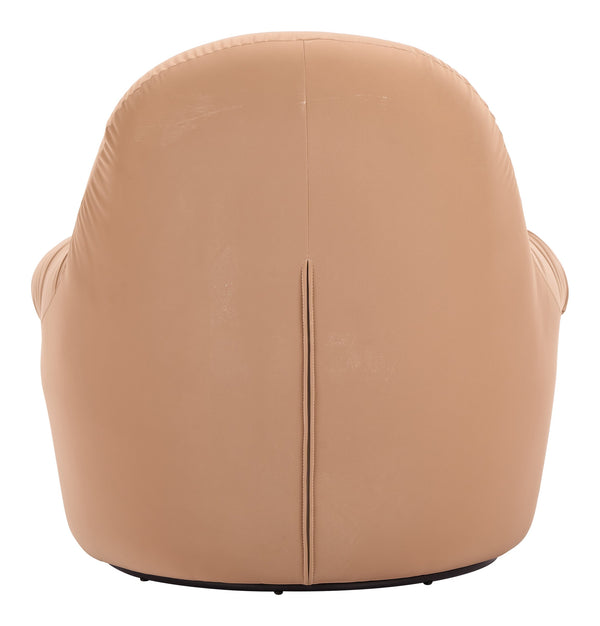 Reva Swivel Accent Chair Faux Leather 360 Degree Base Modern Living Lounge Seat
