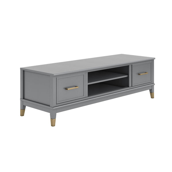 English Elm Westerleigh Low Profile Tv Stand with Gold Hardware for Living Room Decor B2733P444619