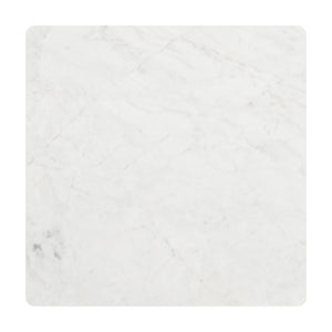 Fiora Marble Top Side Table with Mango Wood Base Modern Living Room Accent
