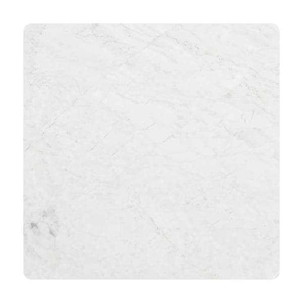 Fiora Marble Top Side Table with Mango Wood Base Modern Living Room Accent