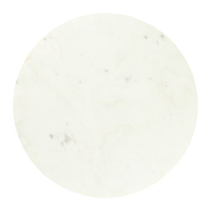 Obel Round Marble Top Accent Table with Steel Base for Modern Glam Interiors