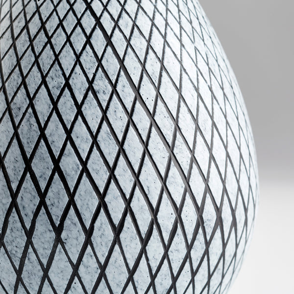 Bozeman Vase Frosted Grey 11094 Cyan Design