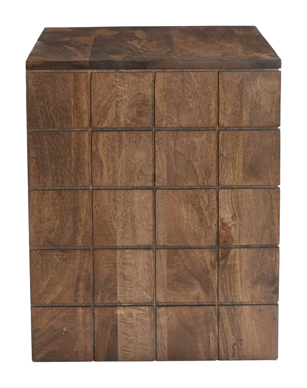 Zuo Modern Modo Walnut Mango Wood Nightstand with Two Drawers for Modern Bedroom Decor 110967